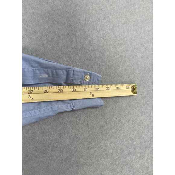 Men's Chaps Ralph Lauren Easy Care Long Sleeve Dress Shirt Blue Button Down M - Picture 5 of 7